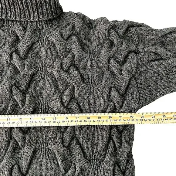 SOLD SOLD SOLD Luxury Cashmere Silk Wool Chunky Minimalist Cable Knit Sweate - Picture 10 of 11